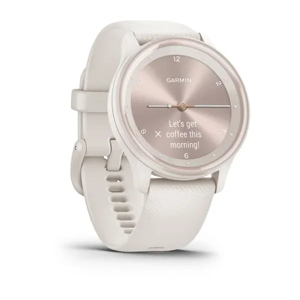 Garmin Vivomove Sport Hybrid Smartwatch for Women - Ivory | Analogue Style with Smart Features