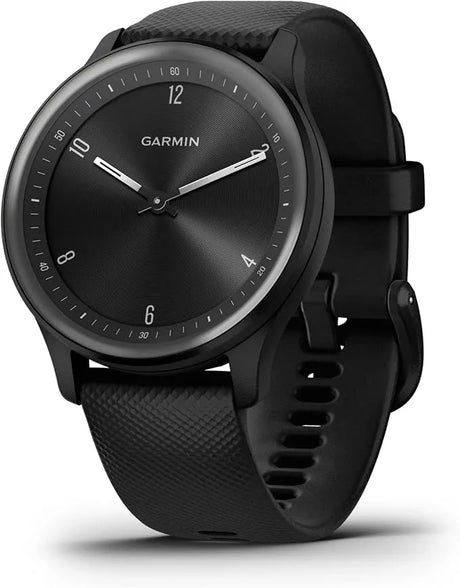 Garmin Vivomove Sport Stylish Hybrid Smartwatch - Black | Smart Features & Analogue Design
