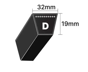 D158 Hi-Power V-Belt - 32mm Wide