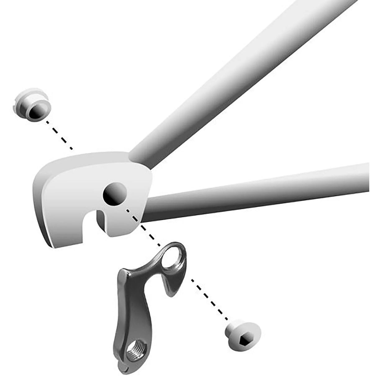 Gear Hanger GH-033 | Alloy Derailleur Hanger | 1 Fastener | Multi-Brand Fit | M Part