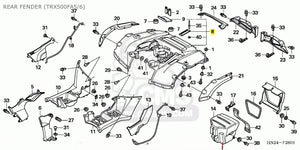 Genuine Honda Front Fender | 80100-HP0-A00ZB - Fits TRX500FE1H (2017)