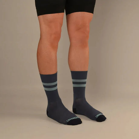 NMDK GO FAST STRIPES Socks - Blue Steel | Performance PROLEN Yarn Cycling Socks