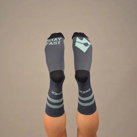 NMDK GO FAST STRIPES Socks - Blue Steel | Performance PROLEN Yarn Cycling Socks