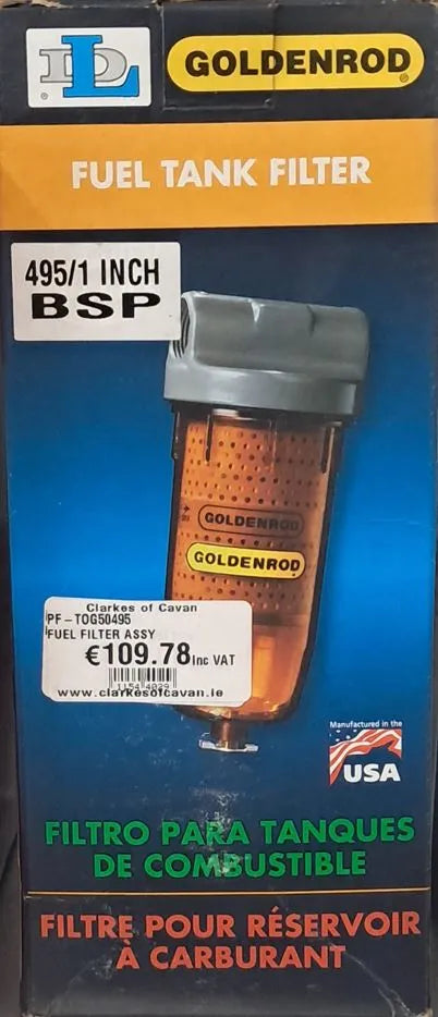 GoldenRod 495 Fuel Tank Filter - 10 Micron Diesel Filter, 95 LPM Flow Rate