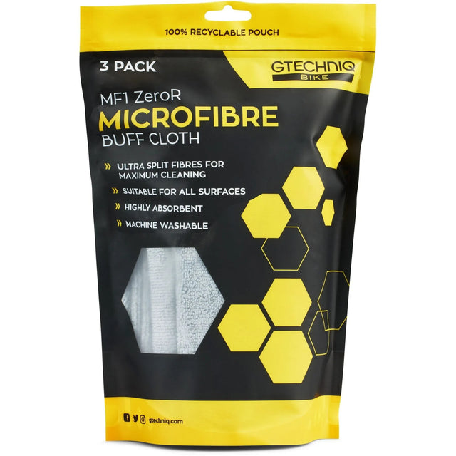 Gtechniq Bike Premium Microfibre Triple Pack | Ultra-Soft, Lint-Free Cloths