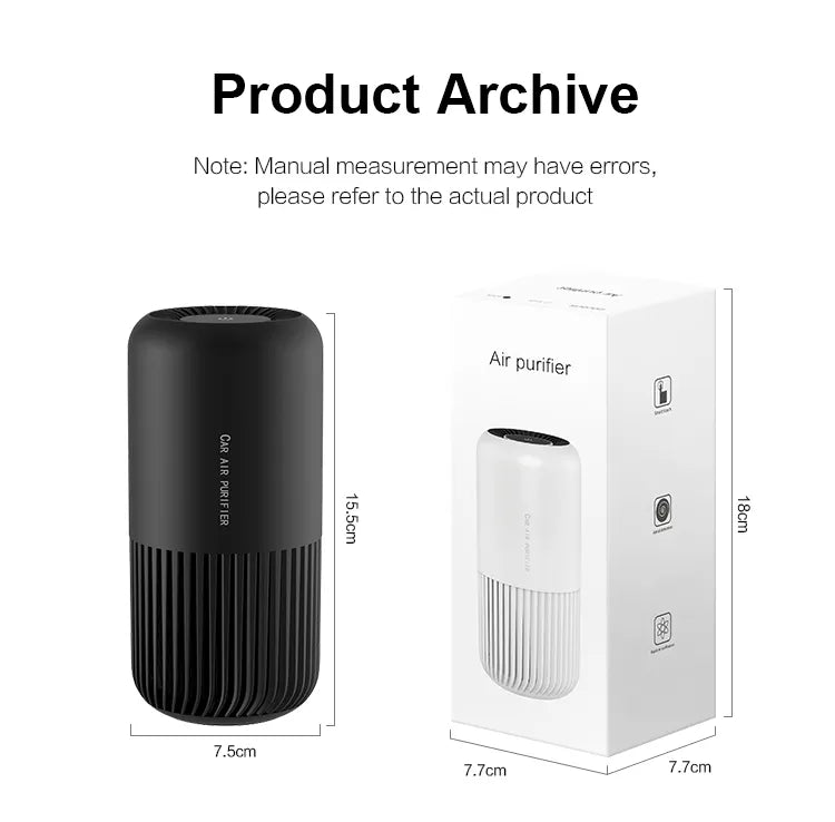 Kinscoter Portable Air Purifier Air Cleaner Car Air Purifier