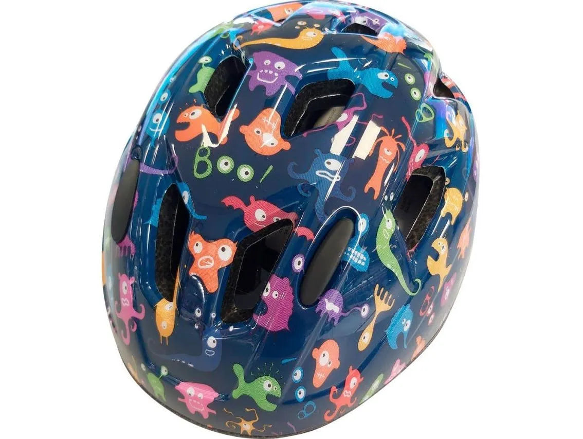 HEADGY Blue Monsters Helmet – Fun, Safe, and Adjustable Bike Helmet for Kids