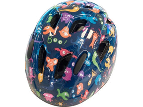 HEADGY Blue Monsters Helmet – Fun, Safe, and Adjustable Bike Helmet for Kids