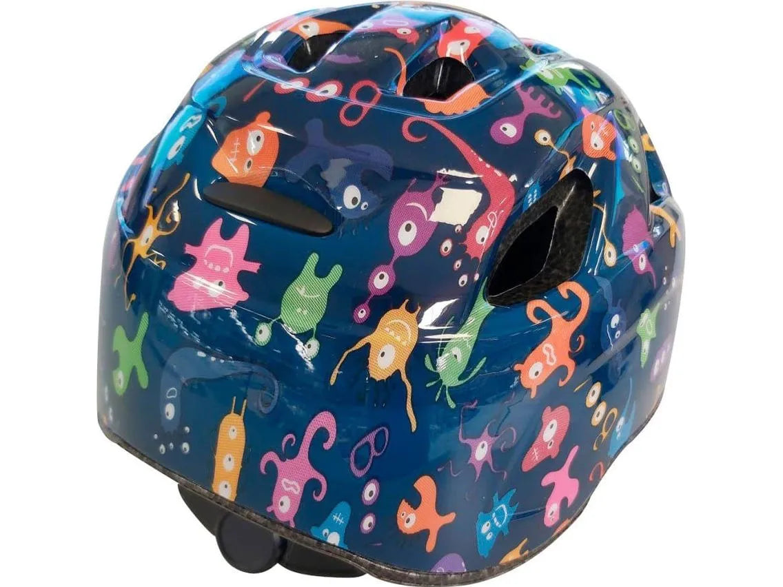 HEADGY Blue Monsters Helmet – Fun, Safe, and Adjustable Bike Helmet for Kids