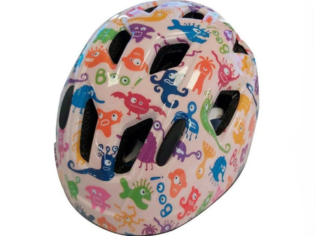 HEADGY Monsters Helmet - Pink (48-54 cm) – Fun, Safe, and Lightweight Junior Helmet