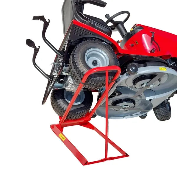 Heavy-Duty Lawnmower Lift for Ride-On Mowers - Easy Maintenance and Cleaning