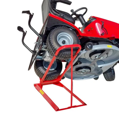 Heavy-Duty Lawnmower Lift for Ride-On Mowers - Easy Maintenance and Cleaning