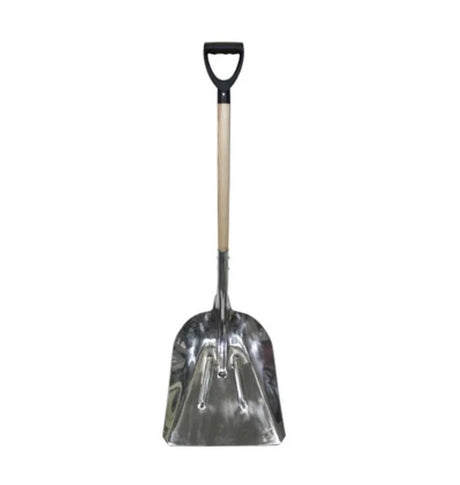 Herron Grain Shovel - 28" Ash D-Handle Aluminium Grain Scoop