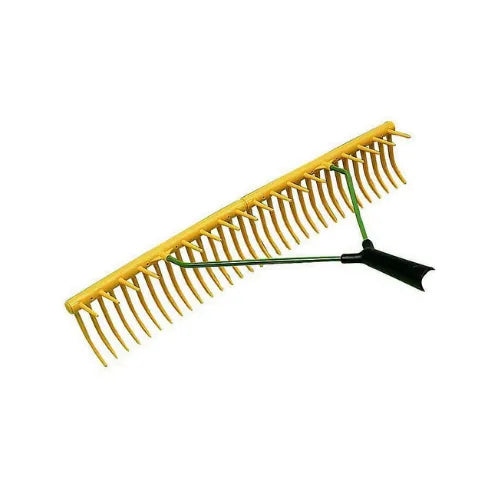 Herron Yellow Plastic Hay Rake - 16-Tooth Heavy-Duty Polypropylene Rake