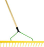 Herron Yellow Plastic Hay Rake - 16-Tooth Heavy-Duty Polypropylene Rake