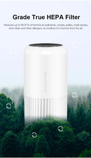 Kinscoter Portable Air Purifier Air Cleaner Car Air Purifier