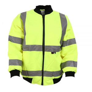 Hi-Vis Yellow Kids Bomber Jacket