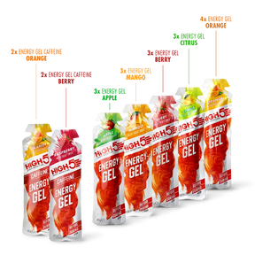 HIGH5 Energy Gel Mixed Flavour Pack (20 Sachets) - Caffeinated & Non-Caffeinated
