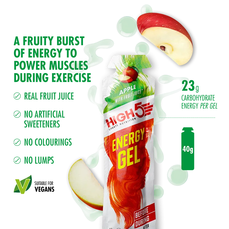 HIGH5 Energy Gel Mixed Flavour Pack (20 Sachets) - Caffeinated & Non-Caffeinated