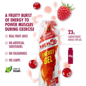 HIGH5 Energy Gel Mixed Flavour Pack (20 Sachets) - Caffeinated & Non-Caffeinated