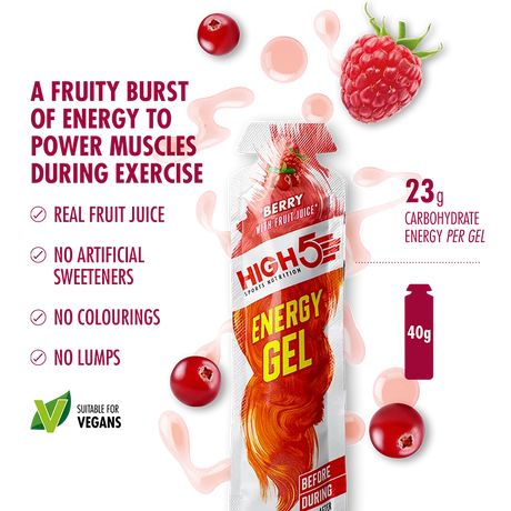 HIGH5 Energy Gel Mixed Flavour Pack (20 Sachets) - Caffeinated & Non-Caffeinated