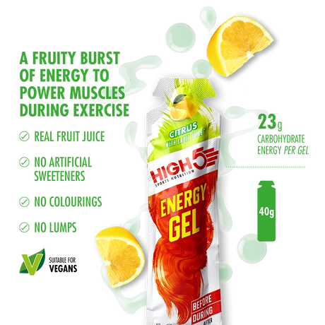 HIGH5 Energy Gel Mixed Flavour Pack (20 Sachets) - Caffeinated & Non-Caffeinated