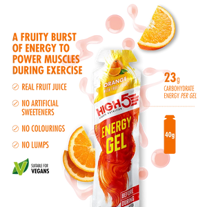 HIGH5 Energy Gel Mixed Flavour Pack (20 Sachets) - Caffeinated & Non-Caffeinated