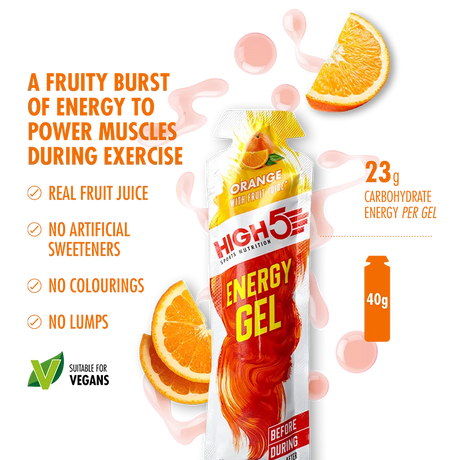 HIGH5 Energy Gel Mixed Flavour Pack (20 Sachets) - Caffeinated & Non-Caffeinated