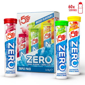 High5 Zero Triple Pack - Berry, Citrus, Tropical | Sugar-Free Electrolyte Tablets