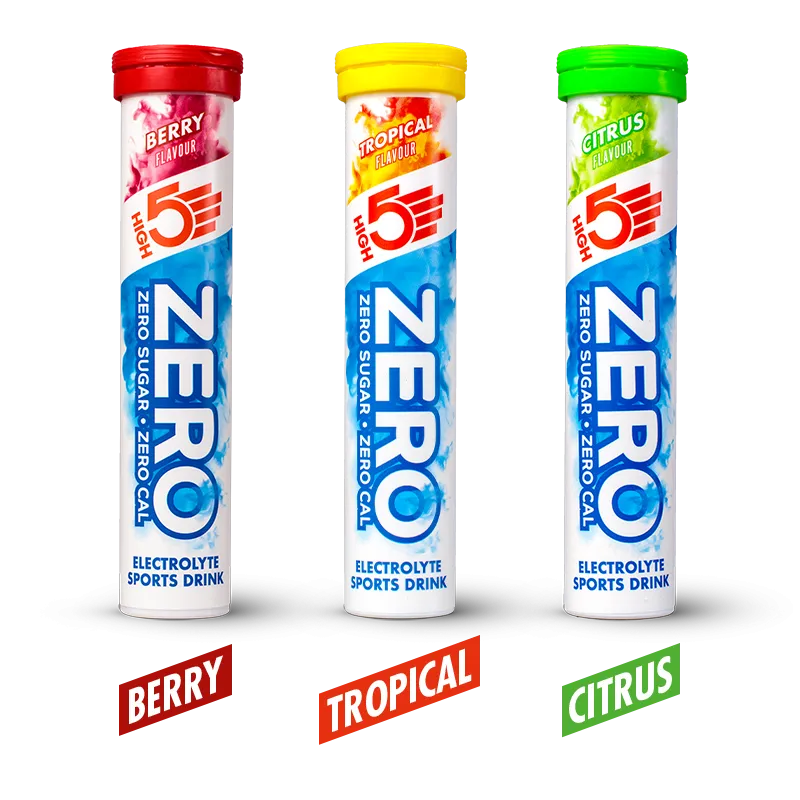 High5 Zero Triple Pack - Berry, Citrus, Tropical | Sugar-Free Electrolyte Tablets