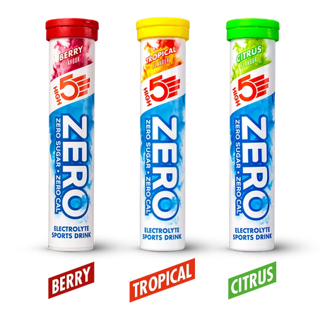 High5 Zero Triple Pack - Berry, Citrus, Tropical | Sugar-Free Electrolyte Tablets