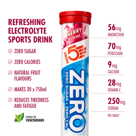 High5 Zero Triple Pack - Berry, Citrus, Tropical | Sugar-Free Electrolyte Tablets