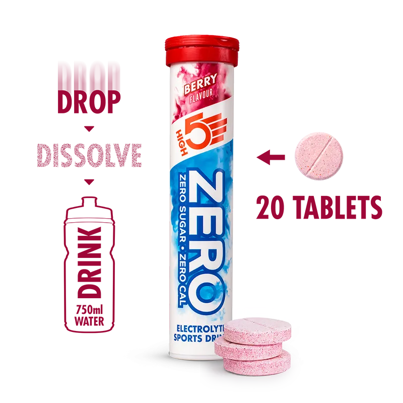 High5 Zero Triple Pack - Berry, Citrus, Tropical | Sugar-Free Electrolyte Tablets
