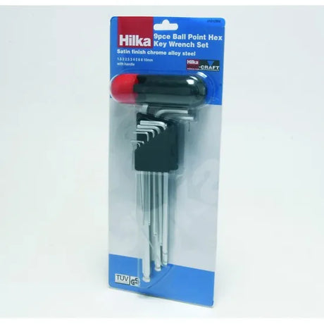 Hilka 9-Piece Hex Key Set Satin Finish