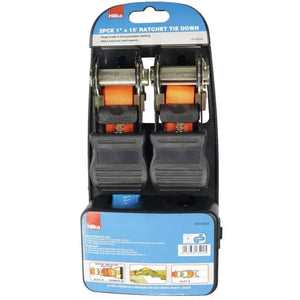 Hilka Ratchet Tie Downs 2pce - 25mm x 4.5m