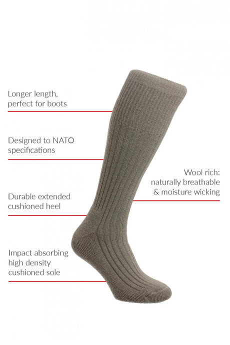 Commando HJ3000 Wool Rich Work Boot Wellington Socks