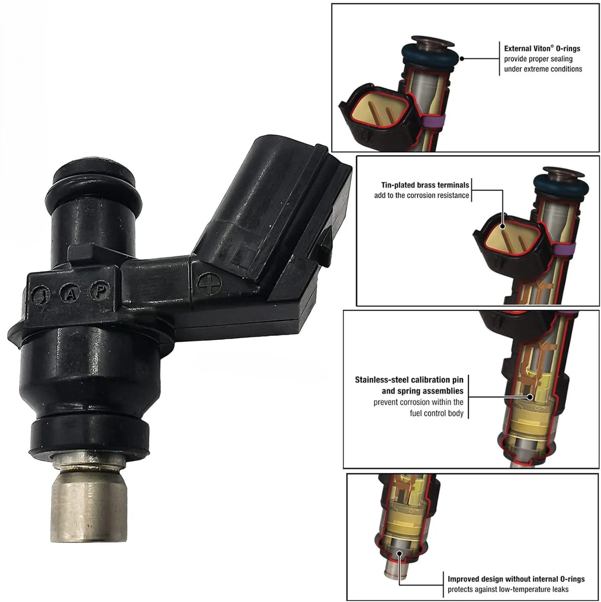 Honda Genuine Fuel Injector  16450-HR3-A43 for TRX420, TRX500, TRX520 & SXS Models (2014-2023)