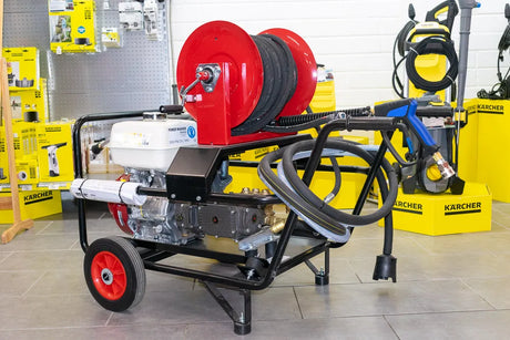 Honda GX390 Petrol Pressure Washer 13HP 3000 PSI with 30m Reel – Heavy Duty, 200 Bar, 21 L/min Flow Rate