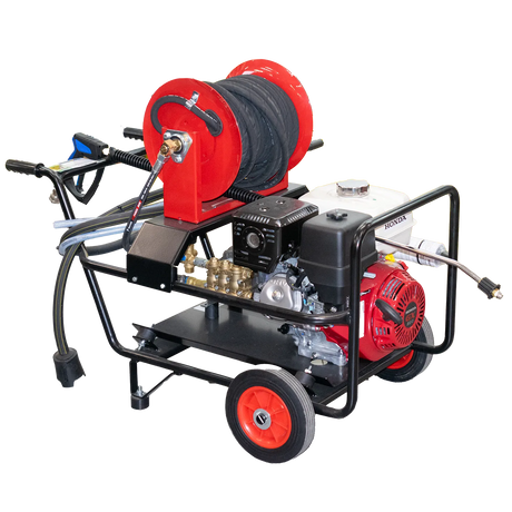 Honda GX390 Petrol Pressure Washer 13HP 3000 PSI with 30m Reel – Heavy Duty, 200 Bar, 21 L/min Flow Rate