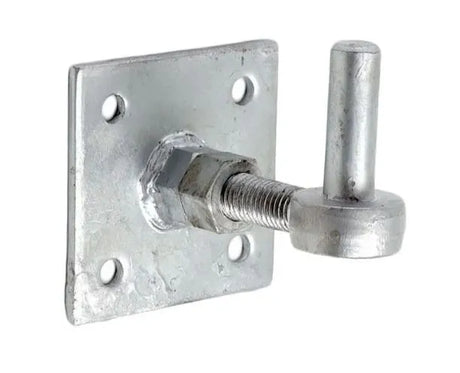 Hook on Plate 4"x4" Adjustable - 19mm Galvanised Gate Plate