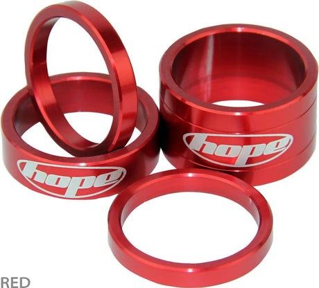 Hope Space Doctor Spacer Kit - CNC Machined 2014 T6 Aluminium Spacers for 1 1/8" Steerers