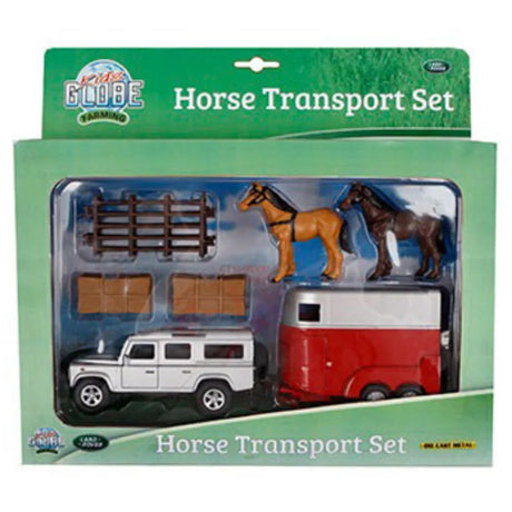 Kids Globe Land Rover and Horse Trailer