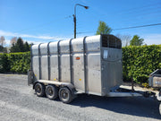 Hudson 12ft x 6ft Tri Axle Livestock Trailer