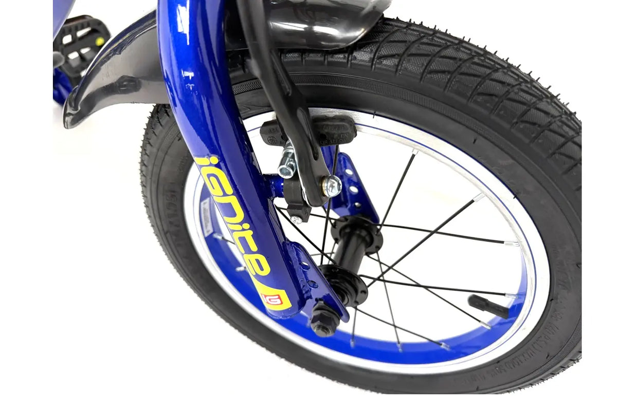 Ignite Burnout 14 Boys Bike - 4-6 Years | Kids Bike with Stabilisers & Number Plate