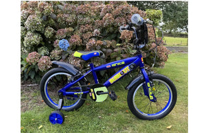 Ignite Burnout 16 Boys Bike - 5-8 Years | Kids Bike with Stabilisers & Number Plate