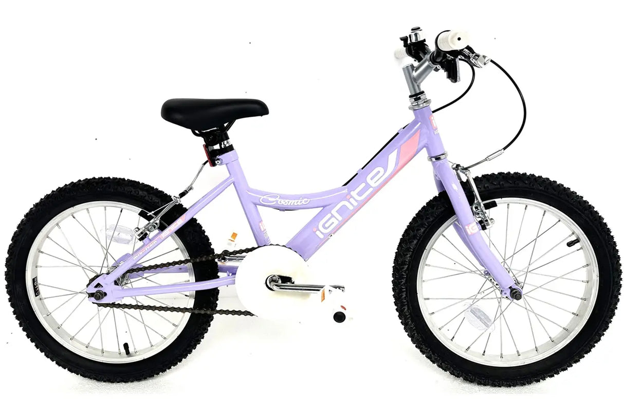 IGNITE Cosmic 18" Wheel Girls Lavender Bike | Fun & Stylish Kids Bicycle