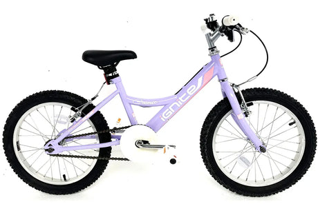 IGNITE Cosmic 18" Wheel Girls Lavender Bike | Fun & Stylish Kids Bicycle