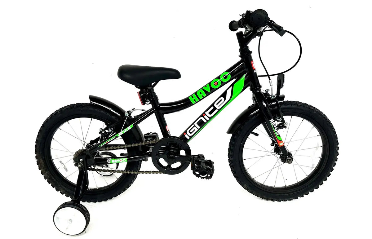 IGNITE Havoc 16" Wheel Boys Bike - Black | Rugged & Fun Bicycle