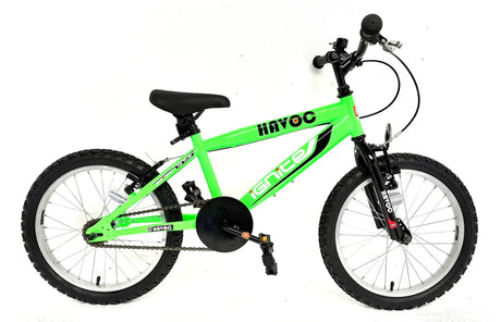Ignite Havoc 18 Inch Boys Bike - Neon Green, Steel Frame, All-Terrain Tyres