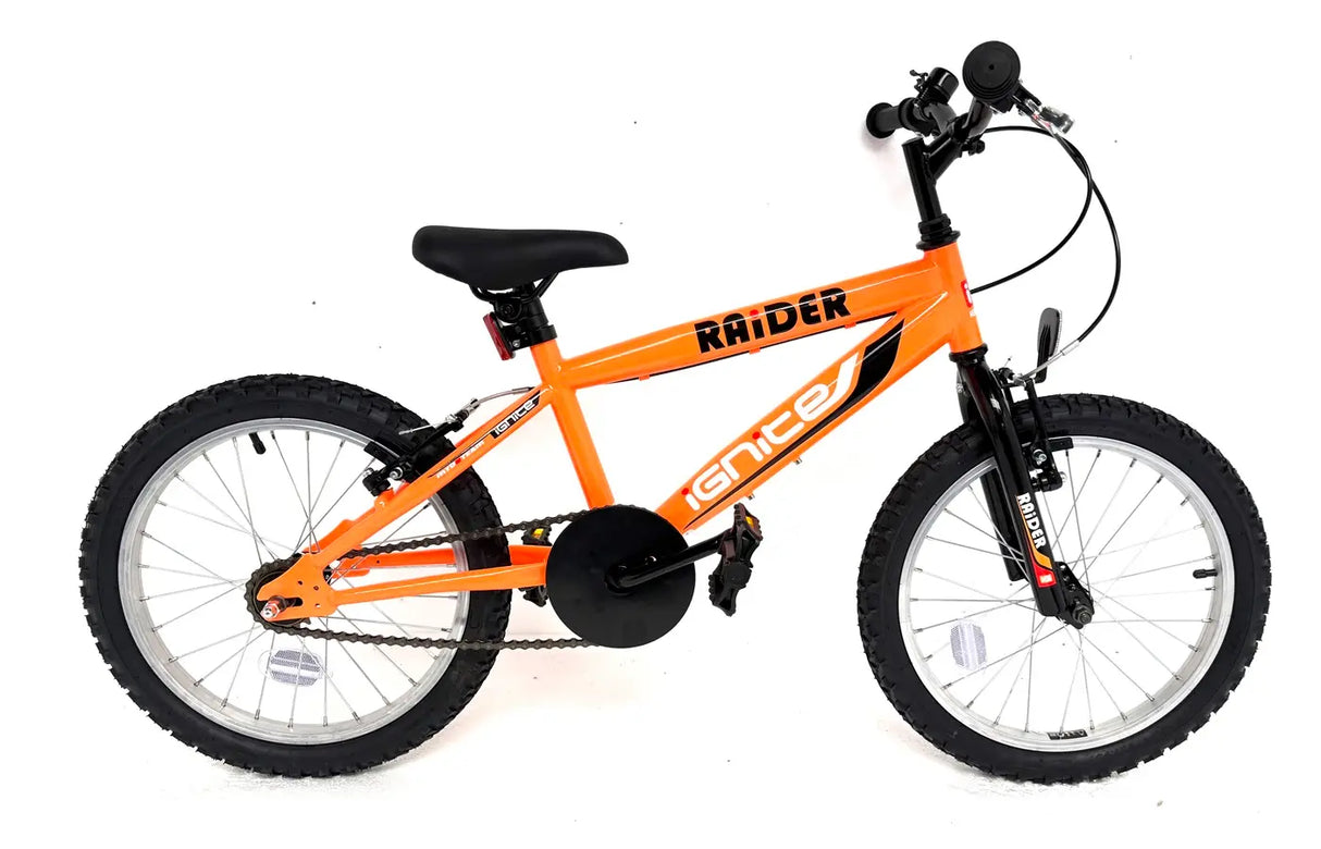 Ignite Raider 18 inch Boys Bike - Neon Orange